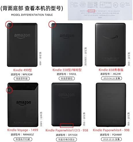 O caso do Wunm Studio se encaixa na tampa de casca de 6 de 6, com despertar automático/sono para o Kindle 2022 11th Gen E-Reader,