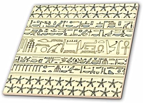 3drose antigo egípcio símbolos de escrita hieróglifos hieroglyph egypt decor - telhas