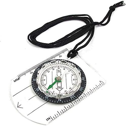 Liujun Fine Navigation Compass, bússola ao ar livre para leitura de mapas, governante leve do mapa, bússola de orientação