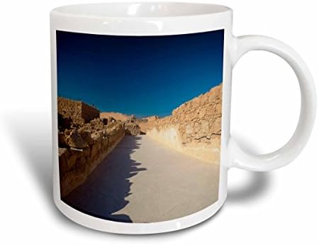 3drose Mug_69697_1 Israel, Mar Morto, Platô Masada Antiga Arquitetura -AS14 WBI0473 - Walter Bibikow Caneca de cerâmica, 11 oz, multicolor