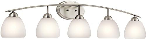 Kichler 45120ni Bath 4-Light, níquel escovado, níquel escovado