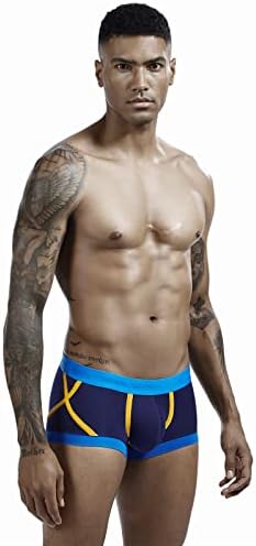 BMISEGM Athletic Roufe -Rouphe Men mass respirável confortável na cintura baixa sexy respirável cor boxeador de cor sólido