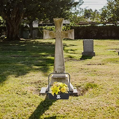 Ganazono Snack Recipadores de recipientes Cemitério Cemitério Vaso de cesto de flores: lápides Contêineres florais para acessórios de sepulturas artificiais frescas para o túmulo