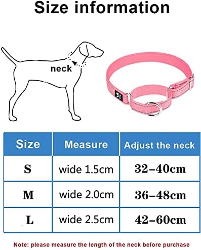 Pimaodog Ajustável Martingale Segurança Treinando colares para cães, neoprene macio colar de nylon respirável acolchoado para cães