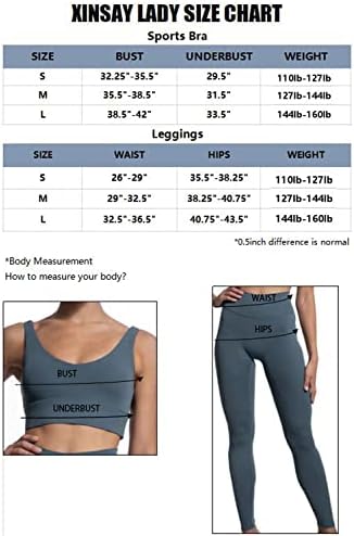 Xinsay Lady Lady TorkoutFits for Women 2 Peças Gym Sport Bra High Yoga Leggings Sets Tracksuits