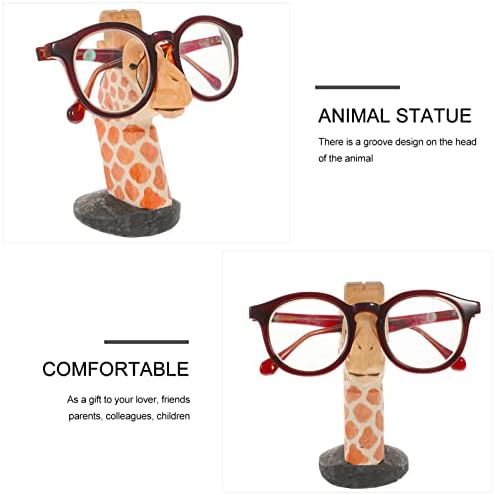 Homoyoyo Wooden Glasses Storage Suporte de suporte Frame Forma de formato Animal Rack de aniversário Presente de aniversário