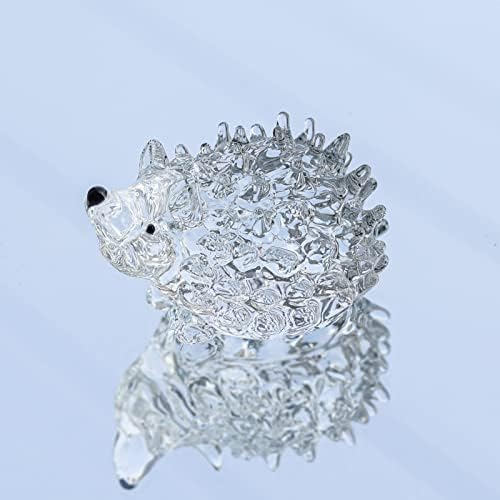 Estátua de hedgehog de vidro de cristal jatyfing