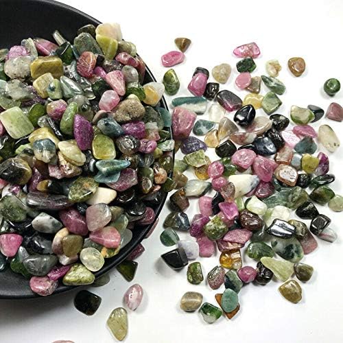 Heeqing ae216 50g 2 tamanho natural arco -íris de arco -íris turmalina polida polida pedras de cristal de gemas e