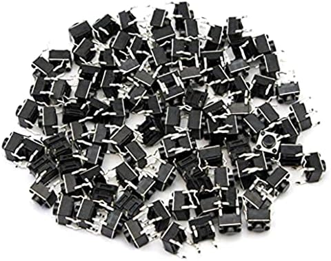 PULABO 20PCS 6X6X5 mm 4 pinos Dip tátil Momentary Push Butchet para PCB conveniente