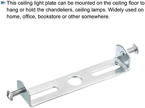 Placa de luz de teto Patikil 90x18x16mm Iluminação Suporte de montagem para lustre de escritório em casa, 2 conjuntos