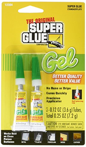 O Gel de Cianoacrilato Super Glue Original, 0,12 oz cada, 2 tubos
