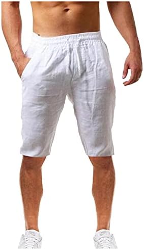 Miashui standex shorts homens homens e verão algodão shorts casuais da moda sólidos e calças masculinas grandes e altas homens