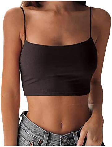 Tampas de colheita peqaq para mulheres 2023 Summer sem costura Camisoles sem almofada Camis Cropped Workout Gym Yoga Running Brami