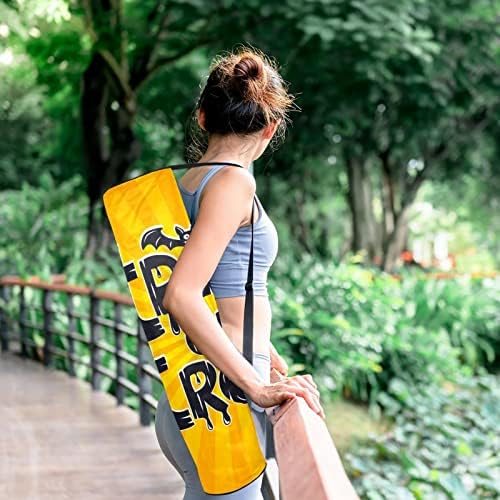 Halloween Yoga Mat Carrier Bag com alça de ombro de ioga bolsa de ginástica