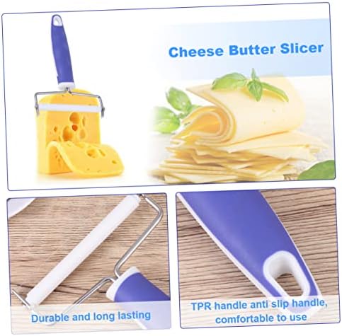 Luxshiny 2pcs Wire Cheese Slicer Slicer ajustável Flicer vegetariano Slicer Slicer Slicer Slicer Handheld Aço de aço de aço de aço