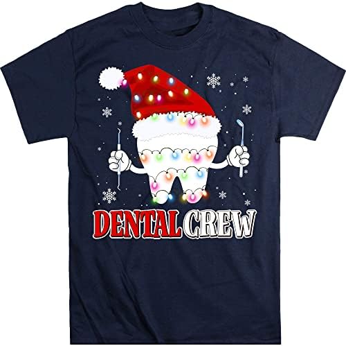 Camisa de chapéu de Papai Noel Kapzon Dental Crew, presente de dentista de Natal, presente de dentista, presentes de higiene dental, presentes,