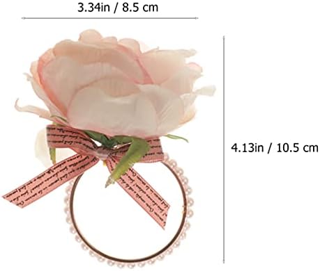Hemoton Flower Napkin Rings Conjunto: Fuzes de guardana