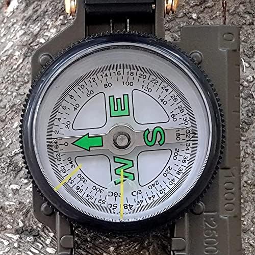 Lensático Compass Militar de estilo militar Camping multifuncional Caminhando bolso de sobrevivência