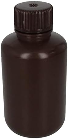 Aicosineg 8pcs 4,22 onças garrafas de plástico laboratórios reagentes químicos garrafas 125 ml pequenas garrafas redondas sólidas líquidas de amostra de armazenamento de armazenamento garrafas de armazenamento com tampa para lojas de alimentos marrom