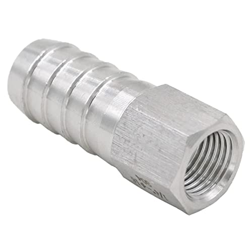 Fêmea BSP de 1/4 a 16 mm Hosformada de Barb 304 Salto de aço inoxidável Conector de cauda de mangueira de aço inoxidável 98 Bar