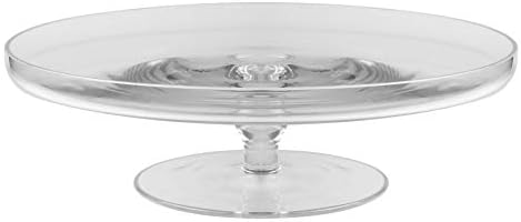 Glass - Bolo Stand - Plate - 11,75 Diâmetro - Classic Clear - com aro - Made in Europe - por Barski