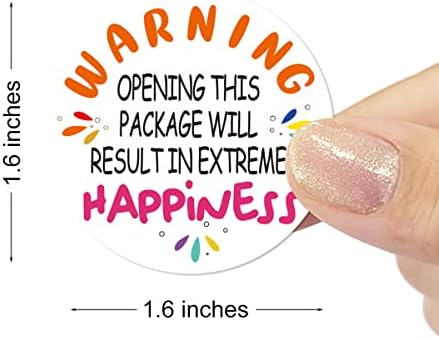 Aviso Abertura deste pacote Esquecimentos de felicidade, adesivos de obrigado, adesivos feitos à mão, pequenos adesivos