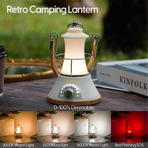 Lanterna de acampamento recarregável para quedas de energia - 5000mAh Battery LED LED lanternas elétricas para iluminação