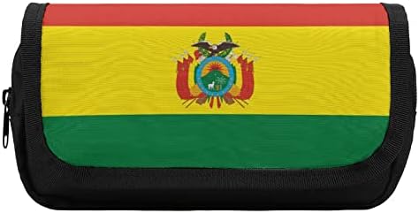 Bolívia Flag Lápis Caso Bolsa de caneta Organizador de maquiagem portátil Bolsa de grande capacidade Presente portátil para
