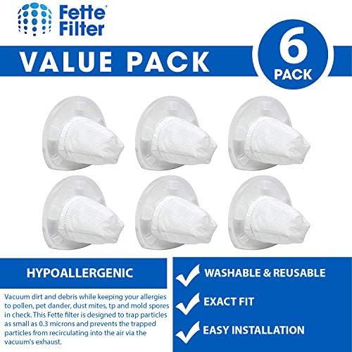 Filtro Fette - Filtros de VAC manual compatíveis com preto + Decker VF110. Compare com a peça VF110, 90558113-01.
