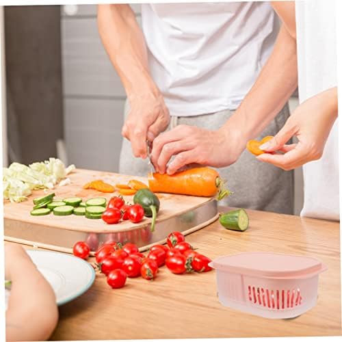 Besportble 1pc Crise Plasticos para Comida Recipientes para recipientes vegetarianos de geladeira para geladeira Produzir armazenamento