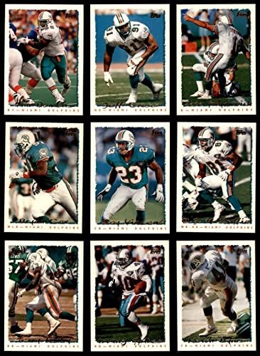 1995 Topps Miami Dolphins quase completa o conjunto de miami golfinhos nm/mt golfinhos