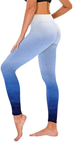 Leggings para mulheres sem transparir com calças de ioga atléticas gradiente gráfico ginásio elástico butm