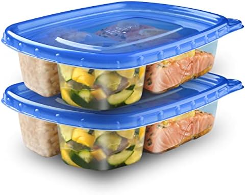 Recipientes de preparação para refeições de armazenamento de alimentos Ziploc reutilizáveis ​​para organização da cozinha,