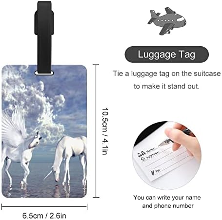 Funnystar Unicorn e Pegasus Bagage Tag com a etiqueta de identificadores de identificação de nome para viagens de hotel em casa