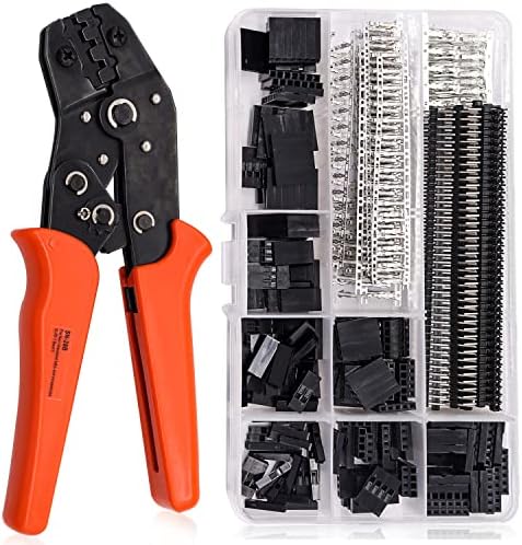 Ferramenta de crimpagem de Dupont com kit de conector dupont de 600pcs, 2,54 mm 1/2/3/4/5/6/7 HABITAÇÃO DE PIN +580PCS JST PH