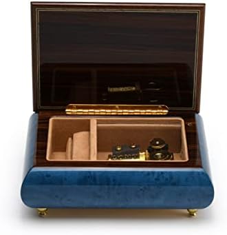 Velho Mundo 30 Nota Caixa de jóias de música floral azul italiana - Scarborough Fair