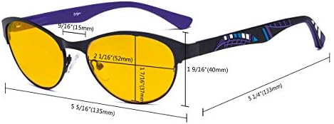 Olhos para os olhos de computadores de leitura de óculos ópticos de meia armação anti-fadiga Blocking Bloqueando lente laranja