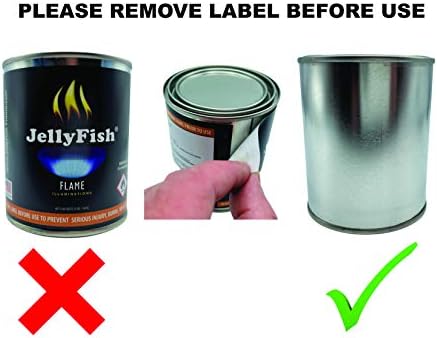 Real Jellyfish Flame Premium Gel Fuel 48 latas internas ou externas feitas nos EUA 13oz