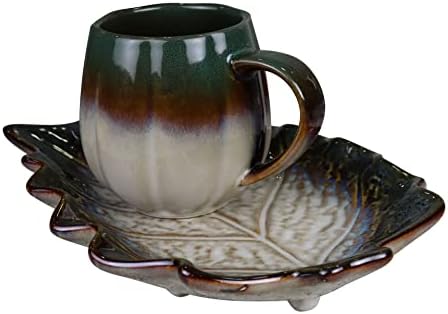 Caneca de café em cerâmica grande de 16 onças, grande xícara de cerâmica artesanal para chá, café com leite, cappuccino,