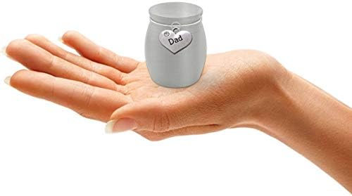 Tamanho de miniatura pequena pai pai memorial cremains holder recipiente jar frasco escovado aço inoxidável cremação