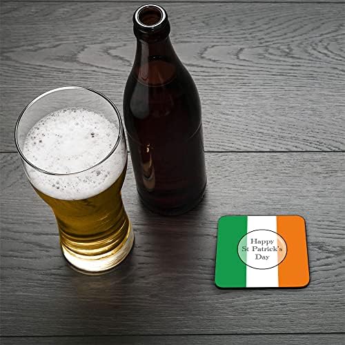 Decorações do dia de São Patrício - Coasters do bar de cervejas Pacotes 24, 48, 96 Tapetes de bebidas de papelão quadrado - Flag 2022-24