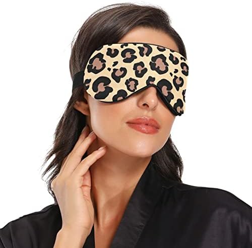JHKKU LEOPARD PRIMEIRA Máscara de sono para homens Mulheres Blackout Eye Cober, máscara de olho leve e leve confortável com alça