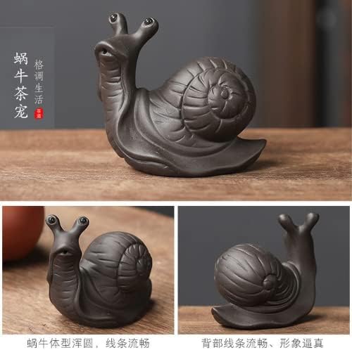 Xialon 5,7cm chineses criativos caracóis Tea Pet Pontar ornamentos artesanais de kung fu conjunto de chá