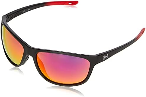 Under Armour inegável Jr Oval Sunglasses, infravermelho preto/cinza fosco, 60mm, 15mm