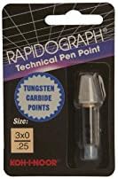 Koh-i-noor Rapidograph Tungstênio Ponto de substituição, .25mm, 1 cada