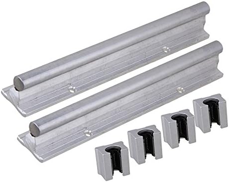 Bloco de lâmina de rolamento aberto de rolos de prata e l200mm sbr12 guia de trilho de rolamento linear com eixo de diâmetro de 12 mm para o conjunto de máquina CNC de 6