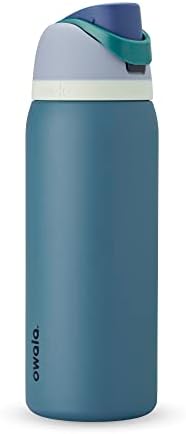 Owala FreeSip Isolless Stainless Aço Bottle com palha para esportes e viagens, sem BPA, 40 onças, azul/cerceta