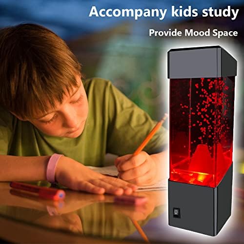 Lâmpada de lava de vulcão para adultos, lâmpadas de lava de vulcão movido a USB para crianças, luz noturna para crianças, quarto