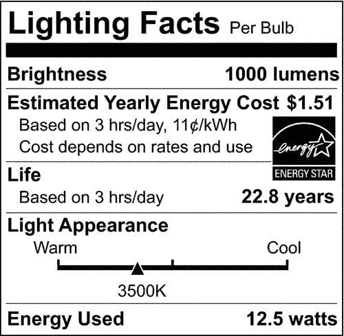 SATCO S29432 12,5 WATT; Par30ln liderado; 3500K; 12-PACK California Compatiant