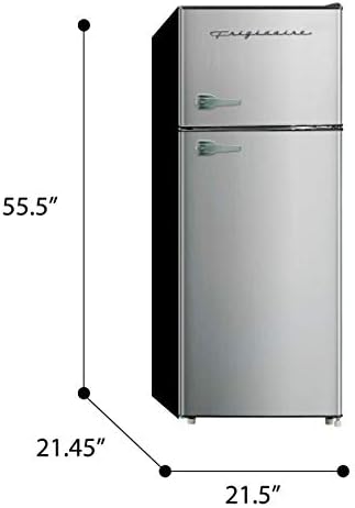 Frigidaire EFR751, Gliox de 2 portas do tamanho do apartamento com freezer, 7,2 cu ft, série de platina, aço inoxidável,